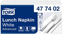 Lunchservet Tork Advanced achtstevouw wit 200 Stuk