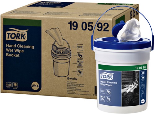 Handreinigingsdoek Tork W14 Premium 1laags wit 58 Vel-2