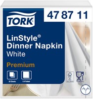 Dinerservet Tork Linstyle Premium wit 478711 50 Stuk