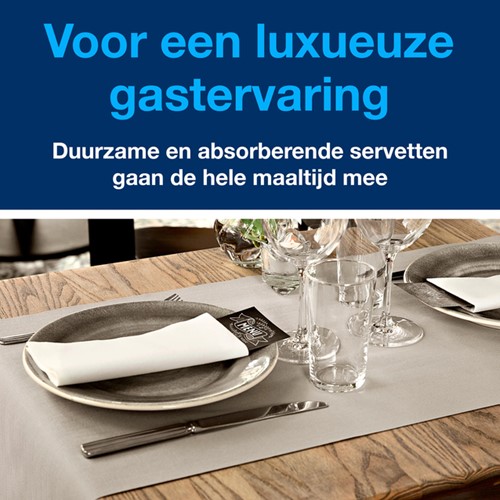 Dinerservet Tork Linstyle Premium wit 478711 50 Vel-3