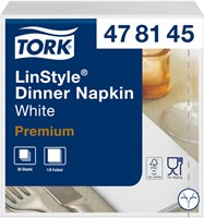 Dinerservet Tork Linstyle Premium wit 478145 50 Stuk