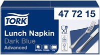 Lunchservet Tork Advanced vierdevouw donkerblauw 200 Vel