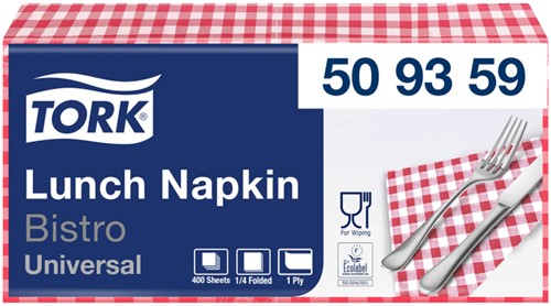 Lunchservet Tork Universal vierdevouw bistro 400 Stuk