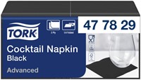 Cocktailservet Tork Advanced 2laags 200 vel zwart 200 Vel