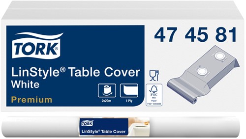 Tafellaken Tork Linstyle Premium 120cmx20m wit 20 Meter