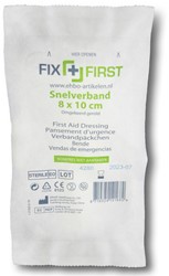 Snelverband FixFirst gerold 8x10cm 10 Stuk