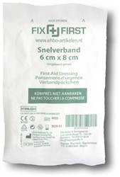 Snelverband FixFirst gerold 6x8cm 10 Stuk