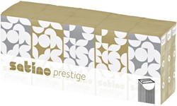 Zakdoek Satino Prestige 4laags 15x10 vel wit 15 pak