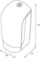 Poetspapierdispenser Katrin klein wit 90106 1 Stuk-3