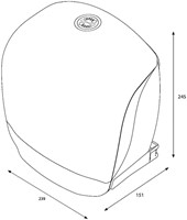 Toiletpapierdispenser Katrin Gigant S wit 90069 1 Stuk-3