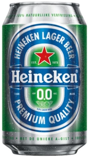 Bier Heineken 0.0 blik 330ml 330 Milliliter