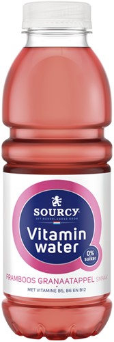 Water Sourcy vitamin framboos/granaatap fles 500ml 500 Milliliter