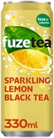 Frisdrank Fuze Tea Black Tea sparkling lemon 330ml 330 Milliliter