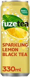 Frisdrank Fuze Tea Black Tea sparkling lemon 330ml 330 Milliliter