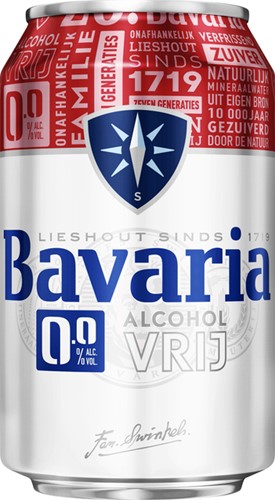 Bier Bavaria 0.0 blik 330ml 330 Milliliter