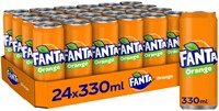 Frisdrank Fanta orange blik 330ml 330 Milliliter-2
