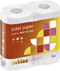Toiletpapier Satino MT1 Smart 2laags 200 vel wit 4 Rol