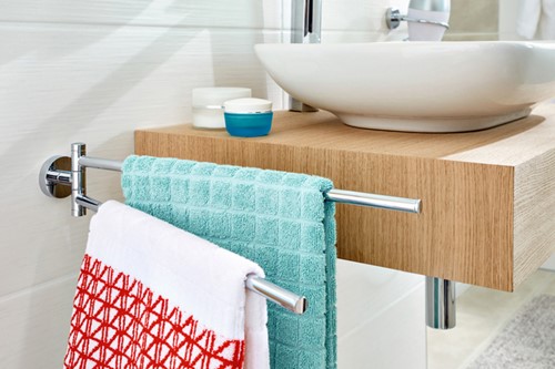 Handdoekhouder tesa Smooz 2-armig verchr zelfkl 1 Stuk-2