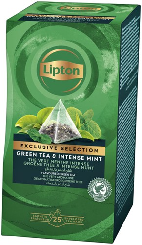 Thee Lipton Exclusive groene thee munt 25x2gr 25 Stuk-2