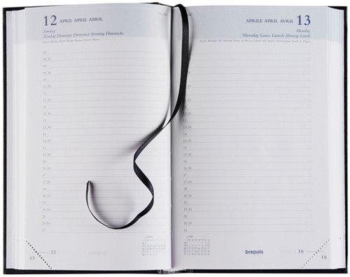 Agenda 2026 Brepols Brefix Lima 1d/1p zw 1 Stuk-2