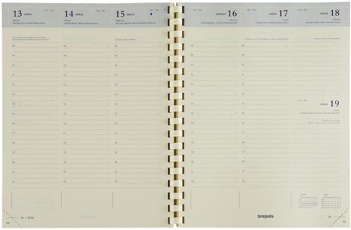 Agendavulling 2026 Brepols Timing 7d/2p crème 1 Stuk