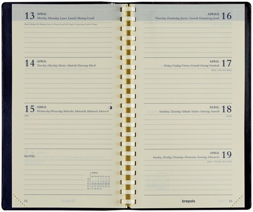 Agenda 2026 Brepols Interp Genova 7d/2p spiraal zw 1 Stuk-2