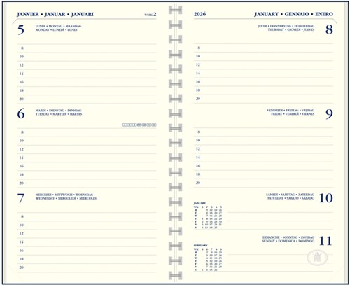 Agenda 2027 Ryam Memoplan 7 Suprema 7dagen/2pagina's ringplastic assorti-1