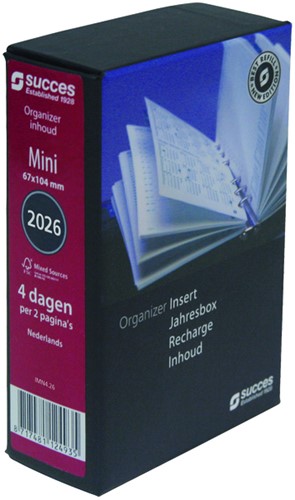 Agendavulling 2026 Succes Mini 4dagen/2pagina's 1 Stuk