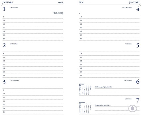 Agenda 2027 Ryam Memoplan 7 Mundior 7dagen/2pagina's zwart-2