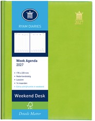 Agenda 2027 Ryam Weekplan Weekend Desk Lazio 7dagen/2pagina's assorti