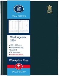 Agenda 2026 Ryam Weekplan Plus Mercury 7d/2p zwart 1 Stuk