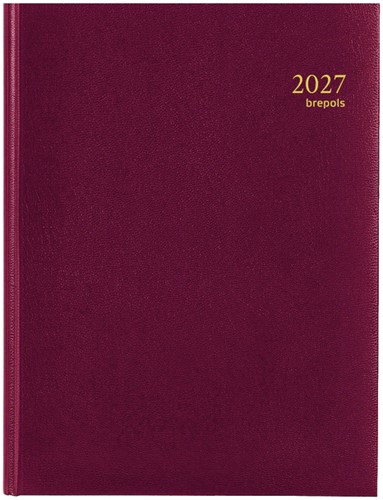 Agenda 2027 Brepols Timing Lima 7dagen/2pagina's viertalig bordeaux