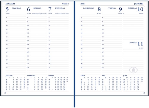 Agenda 2026 Ryam Weekplan Plus Mercury 7d/2p zwart 1 Stuk-2