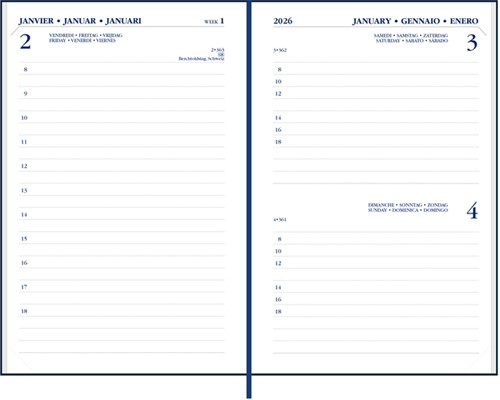 Agenda 2026 Ryam Memoplan 1 Mundior 1d/1p zwart 1 Stuk-2