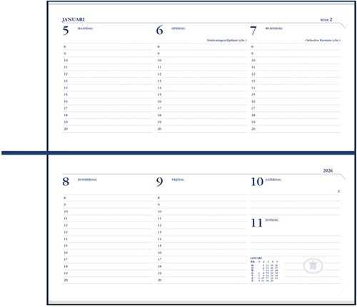 Agenda 2026 Ryam Memoplan 7 Mundior 7d/2p zwart 1 Stuk-3
