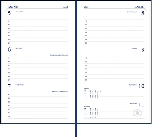 Agenda 2026 Ryam Memoplan 7 Mundior 7d/2p bordeaux 1 Stuk-2