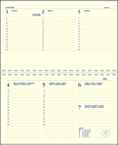 Agenda 2027 Ryam Compact Suprema 7dagen/2pagina's ringplastic zwart-3