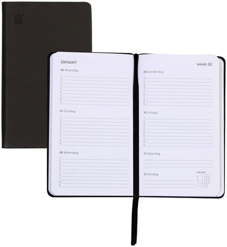 Schoolagenda 26-27 Ryam Cursus DeLuxe 7d/2p zwart 1 Stuk-3