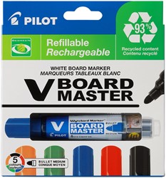 Whiteboardmarker Pilot begreen rond M assorti 5 Stuk