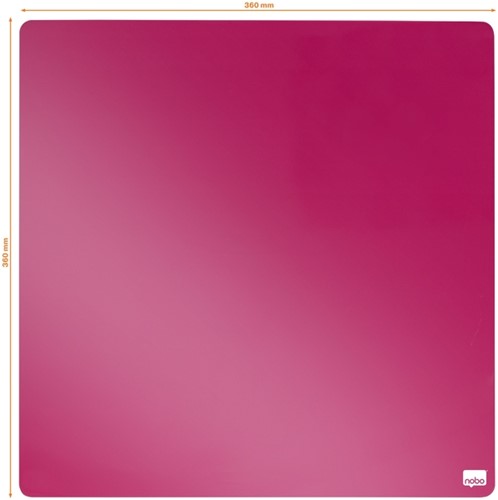 Whiteboard Nobo tegel 36x36cm roze magnetisch 1 Stuk-2