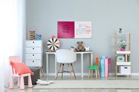 Whiteboard Nobo tegel 36x36cm roze magnetisch 1 Stuk-1