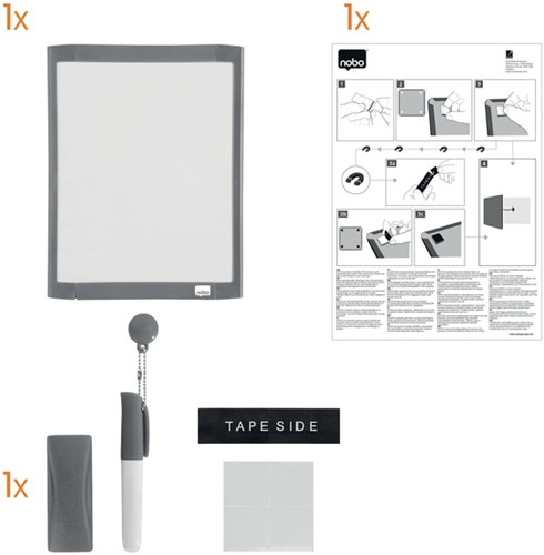 Whiteboard Nobo 21.6x28cm magnetisch assorti 1 Stuk-7