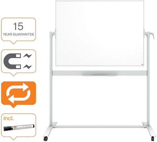 Whiteboard Nobo kantelbord mobiel 90x120cm 1 Stuk-10