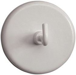 Magneet met haak MAUL 47mm trekkracht 12kg wit 5 stuks