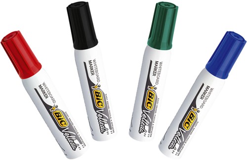 Viltstift Bic Velleda whiteb schuin L ass set 4st 4 Stuk-2