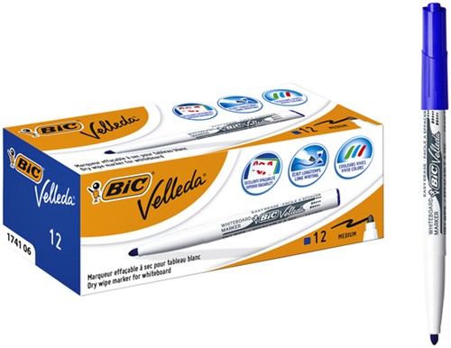 Whiteboardmarker Bic 1741 rond M blauw 1 Stuk-1