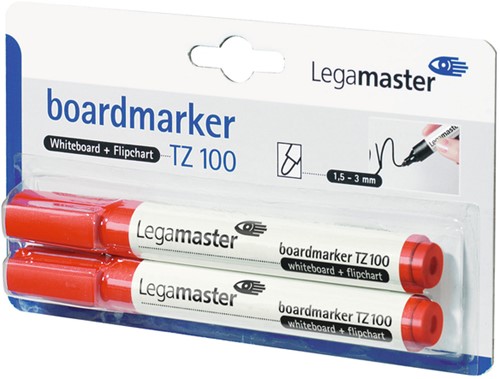 Whiteboardmarker Legamaster TZ100 2mm 2st rd 2 Stuk