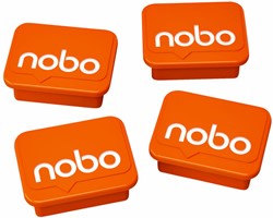 Magneet Nobo 22mm oranje 4 stuks 4 Stuk
