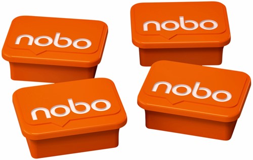Magneet Nobo 22mm oranje 4 stuks 4 Stuk-2