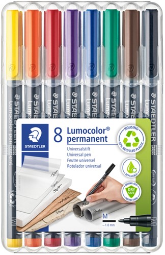 Viltstift Staedtler OHP Lumo M 317 perm wp8 8 Stuk